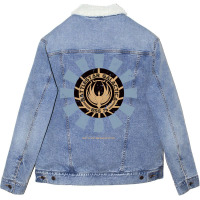 Battlestar Galactica Retro Japanese Unisex Sherpa-lined Denim Jacket | Artistshot