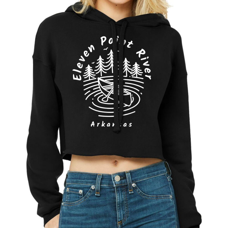 Eleven Point River Arkansas T Shirt Cropped Hoodie by delredske | Artistshot