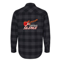 I Destroy Silence Funny Electric Guitar Player Guitar Lover Flannel Shirt | Artistshot