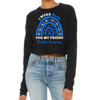 I Wear Blue For My Friend T1d Type 1 Diabetes Awareness T Shirt Cropped Sweater | Artistshot