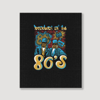 Cute Product Of The 80s Party Neon Colors Music Pop Tee Design Print Portrait Canvas Print | Artistshot