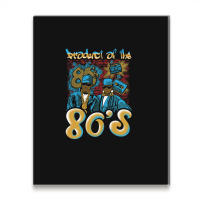 Cute Product Of The 80s Party Neon Colors Music Pop Tee Design Print Metal Print Vertical | Artistshot