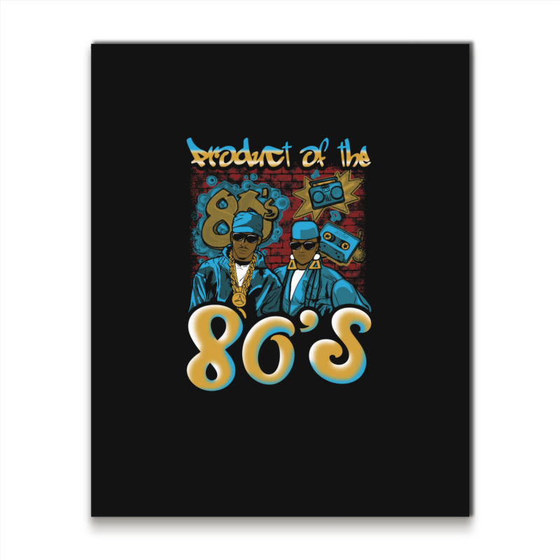 Cute Product Of The 80s Party Neon Colors Music Pop Tee Design Print Metal Print Vertical | Artistshot