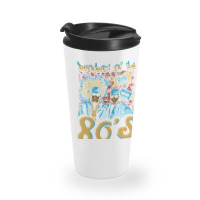 Cute Product Of The 80s Party Neon Colors Music Pop Tee Design Print Travel Mug | Artistshot