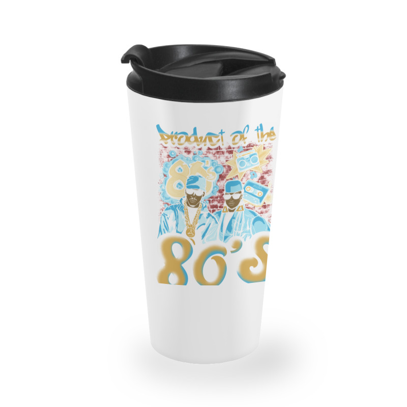 Cute Product Of The 80s Party Neon Colors Music Pop Tee Design Print Travel Mug | Artistshot