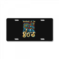 Cute Product Of The 80s Party Neon Colors Music Pop Tee Design Print License Plate | Artistshot