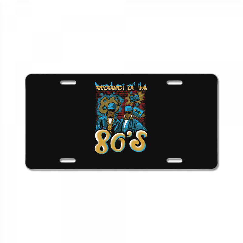 Cute Product Of The 80s Party Neon Colors Music Pop Tee Design Print License Plate | Artistshot