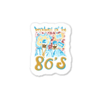 Cute Product Of The 80s Party Neon Colors Music Pop Tee Design Print Sticker | Artistshot