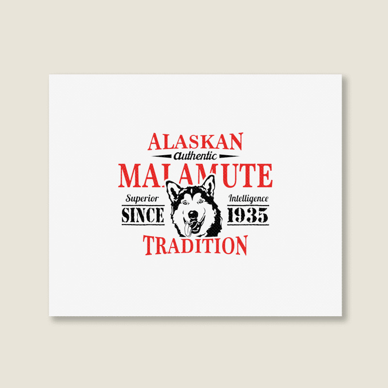 Alaskan Malamute Tradition Landscape Canvas Print | Artistshot