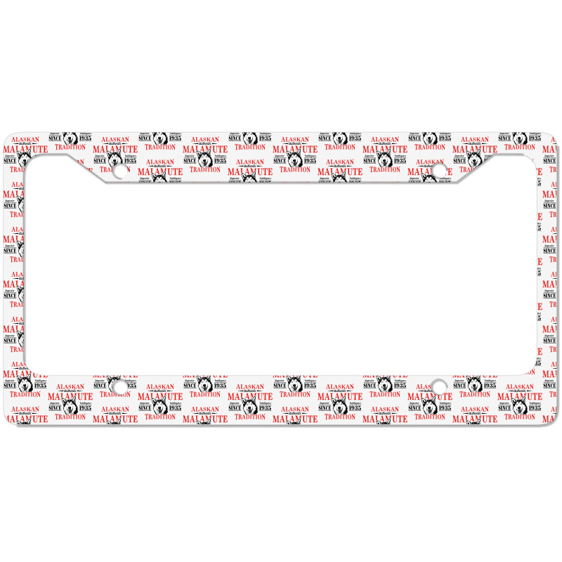 Alaskan Malamute Tradition License Plate Frame | Artistshot