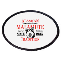 Alaskan Malamute Tradition Oval Patch | Artistshot