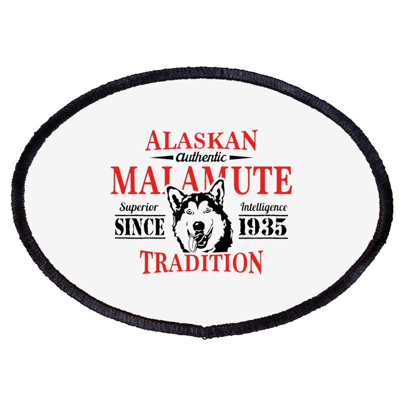 Alaskan Malamute Tradition Oval Patch | Artistshot