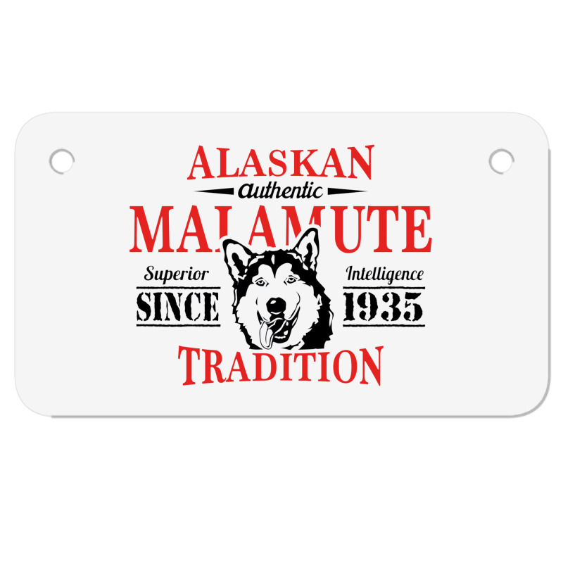 Alaskan Malamute Tradition Motorcycle License Plate | Artistshot