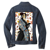 Red Bun Samurai Ladies Denim Jacket | Artistshot