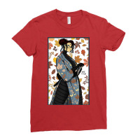 Red Bun Samurai Ladies Fitted T-shirt | Artistshot