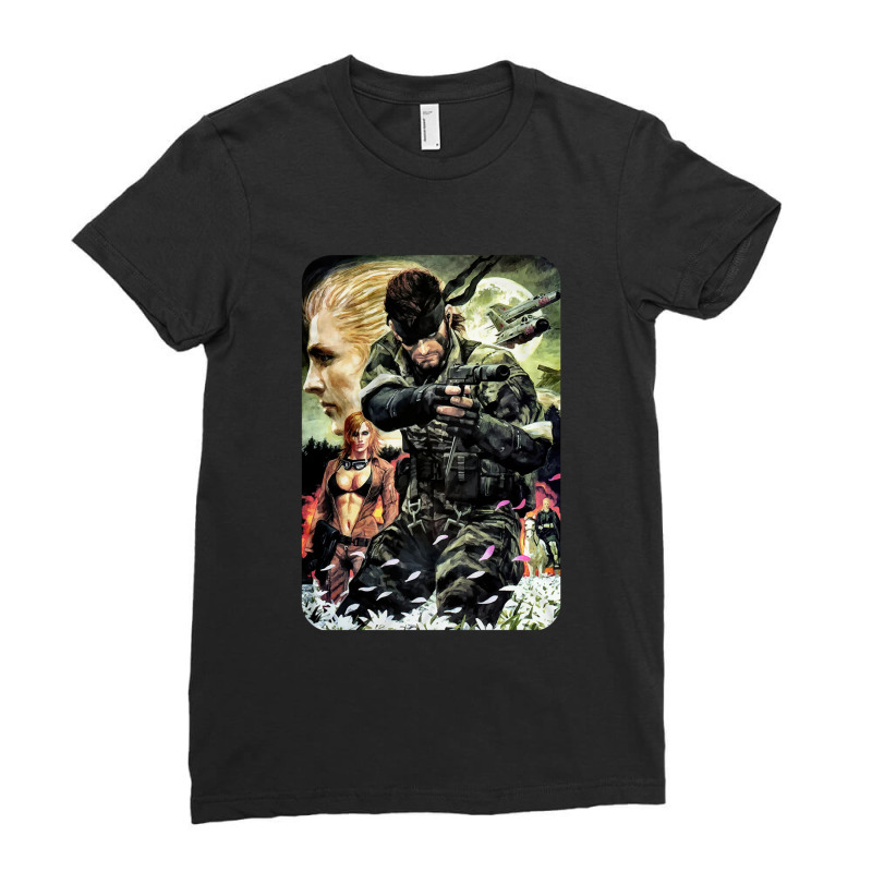 Metal Gear Solid Big Boss & Eva 1 Ladies Fitted T-Shirt by CHARLOTTELYNNTAYLOR | Artistshot