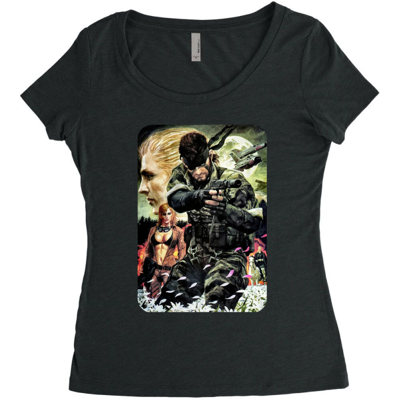 Metal Gear Solid Big Boss & Eva 1 Women's Triblend Scoop T-shirt by CHARLOTTELYNNTAYLOR | Artistshot