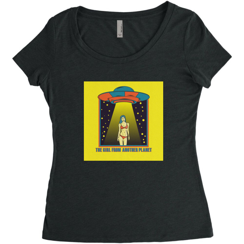 The Girl From Another Planet Women's Triblend Scoop T-shirt by Abimantrana | Artistshot