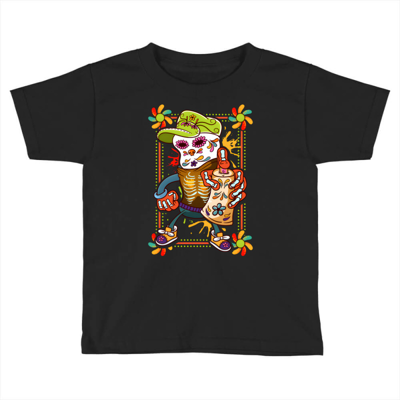 Artistshot Limited Edition Sugar Skull Biker Calavera Candy Skull Colo Toddler T-shirt by brumfieldportillo7vlpq8 | Artistshot