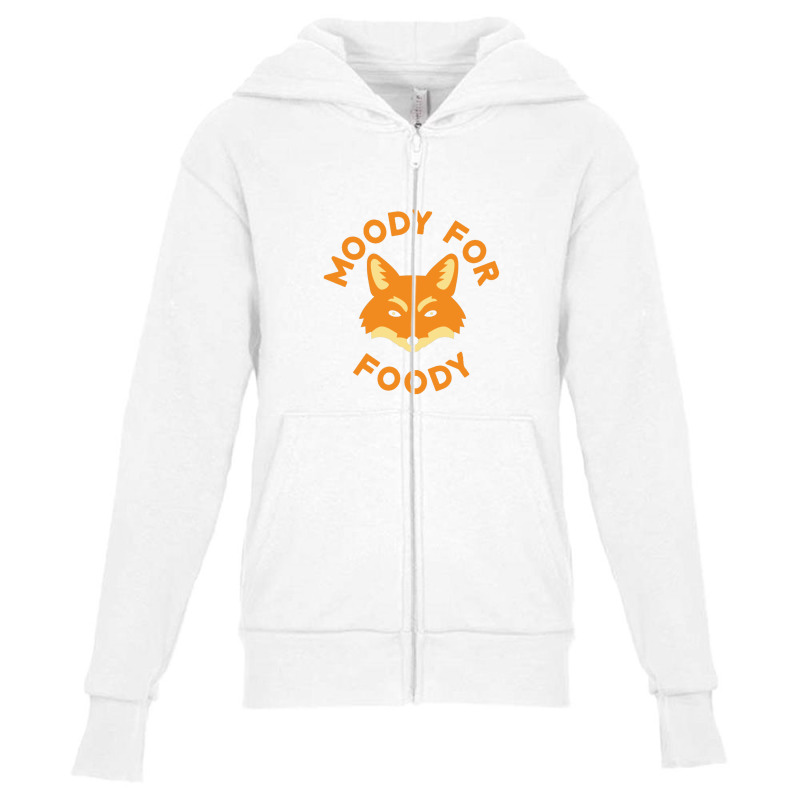 Moody For Foody Youth Zipper Hoodie | Artistshot