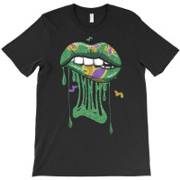 Bite Lips Drip Mardi Festival Parade Beads Mardi Gras T Shirt T-shirt | Artistshot