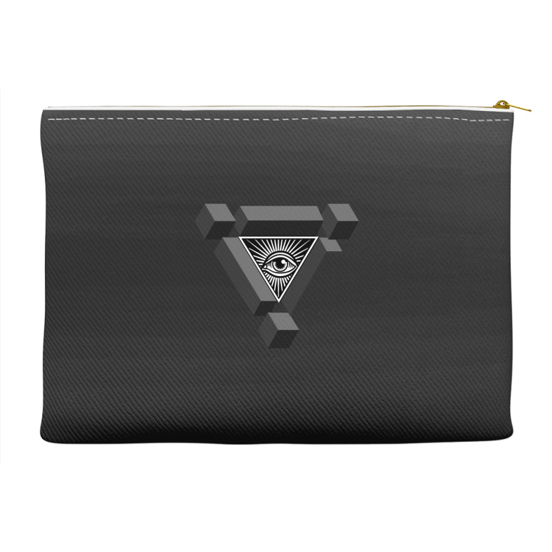 3d Freemasonry Illuminati Eye Of Providence Accessory Pouches | Artistshot