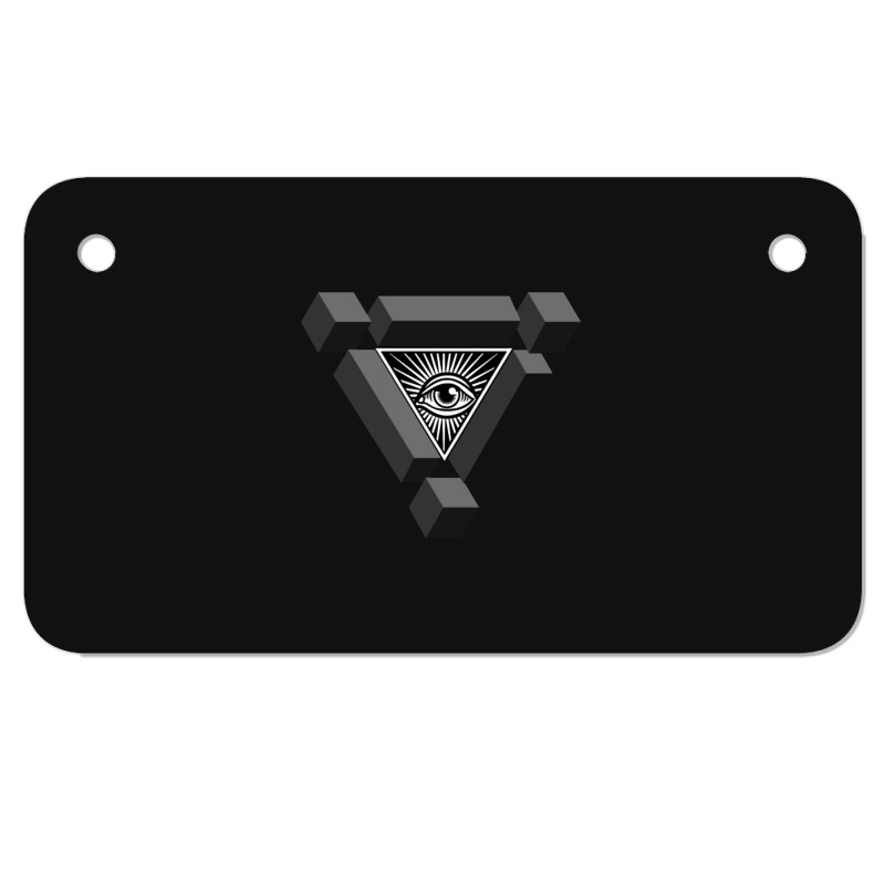 3d Freemasonry Illuminati Eye Of Providence Motorcycle License Plate | Artistshot