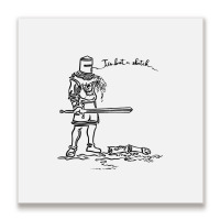 Tis But A ,sketch Metal Print Square | Artistshot