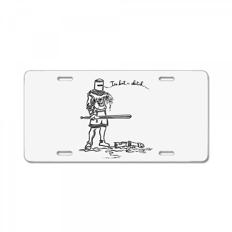 Tis But A ,sketch License Plate | Artistshot