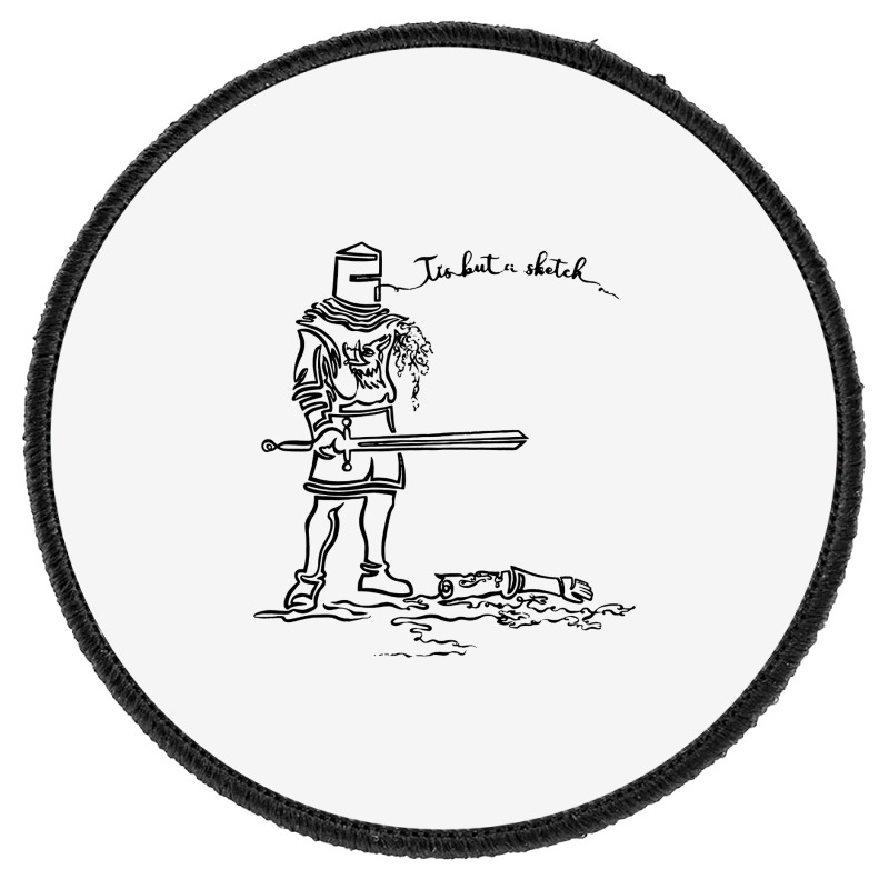 Tis But A ,sketch Round Patch | Artistshot