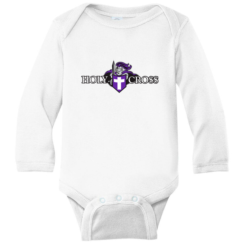 Holy Cross Crusaders Long Sleeve Baby Bodysuit | Artistshot