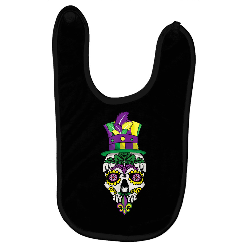 Skeleton Sugar Bone Mardi Festival Parade Beads Mardi Gras T Shirt Baby Bibs by linbere | Artistshot