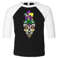 Skeleton Sugar Bone Mardi Festival Parade Beads Mardi Gras T Shirt Toddler 3/4 Sleeve Tee | Artistshot