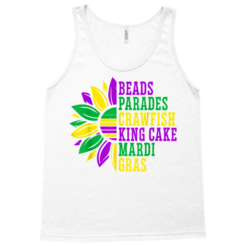 Beads Parades Crawfish King Cake Mardi Gras Celebration T Shirt Tank Top | Artistshot