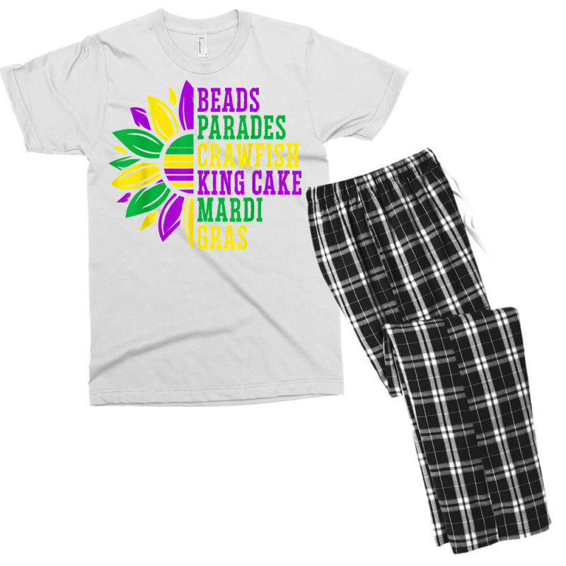 Beads Parades Crawfish King Cake Mardi Gras Celebration T Shirt Men's T-shirt Pajama Set | Artistshot