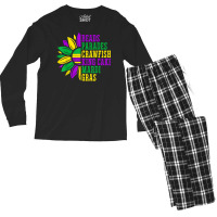 Beads Parades Crawfish King Cake Mardi Gras Celebration T Shirt Men's Long Sleeve Pajama Set | Artistshot