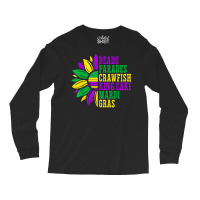 Beads Parades Crawfish King Cake Mardi Gras Celebration T Shirt Long Sleeve Shirts | Artistshot