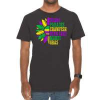 Beads Parades Crawfish King Cake Mardi Gras Celebration T Shirt Vintage T-shirt | Artistshot