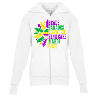 Beads Parades Crawfish King Cake Mardi Gras Celebration T Shirt Youth Zipper Hoodie | Artistshot