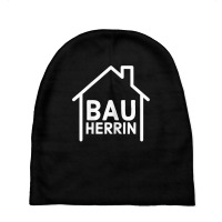 Womens Bauherr Builder  Hauslebauer Partner Outfit Topping Out House T Baby Beanies | Artistshot