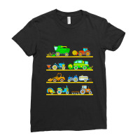 Kids Combine Harvester Farm Vehicles Tractor Boys Ladies Fitted T-shirt | Artistshot