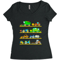 Kids Combine Harvester Farm Vehicles Tractor Boys Women's Triblend Scoop T-shirt | Artistshot