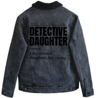 Artistshot Hot Trend Cop Detective Detective Gift Law Enforcement Poli Unisex Sherpa-lined Denim Jacket | Artistshot