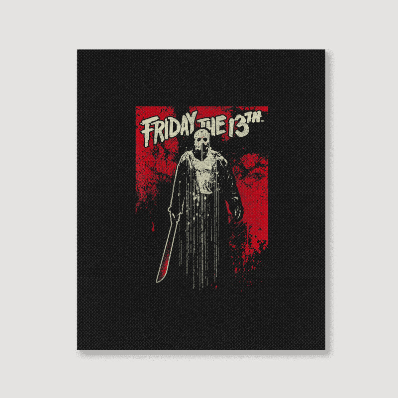 Friday The 13th Jason Drip T Shirt Portrait Canvas Print | Artistshot