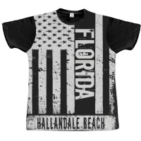 Artistshot Hot Trend Hallandale Beach Florida Hallandale Beach America Graphic T-shirt | Artistshot