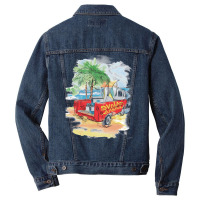 Beach Car Sunset Men Denim Jacket | Artistshot