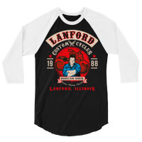 Lanford Custom Cycles Dan Conner 3/4 Sleeve Shirt | Artistshot