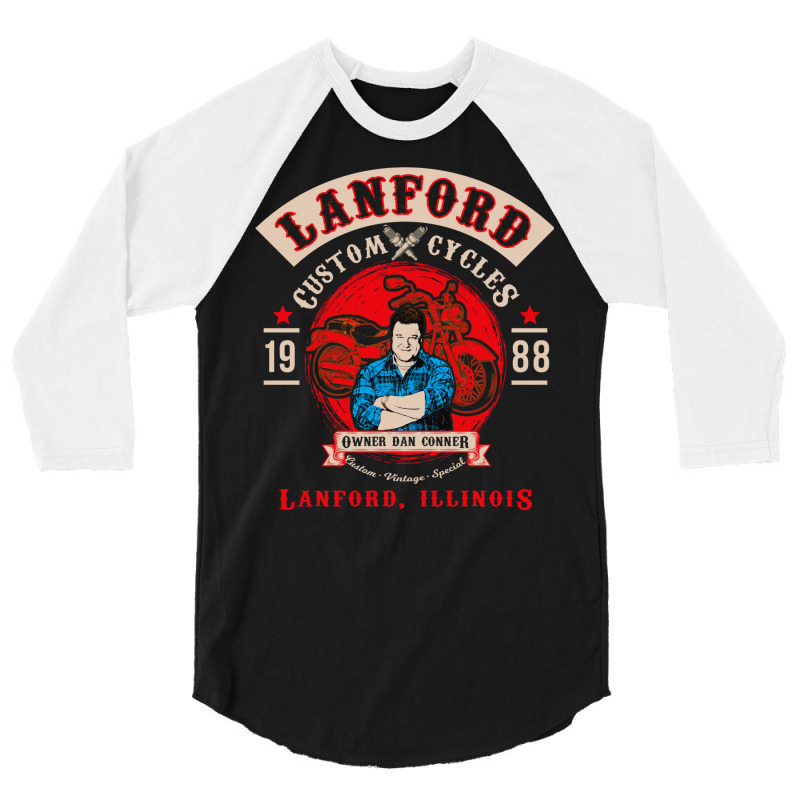 Lanford Custom Cycles Dan Conner 3/4 Sleeve Shirt by hotheserosq | Artistshot