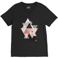 Geometric Compilation In Rose Gold And Blush Pink V-neck Tee | Artistshot