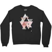 Geometric Compilation In Rose Gold And Blush Pink Crewneck Sweatshirt | Artistshot